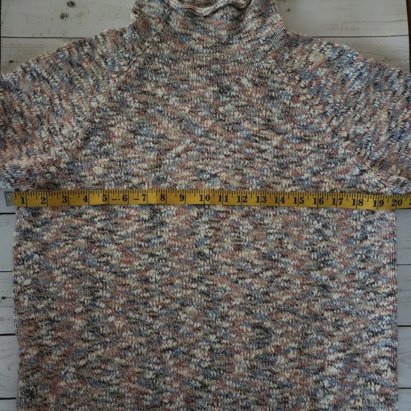 LL BEAN 100% Cotton Multicolor Knit Pullover Sweater Size Large - Picture 8 of 10